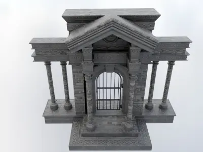 Roman Door Low-poly 3D model