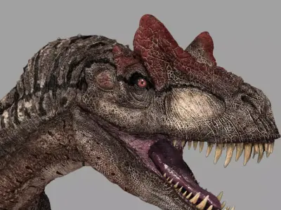 Allosaurus dinosaur Low-poly 3D model