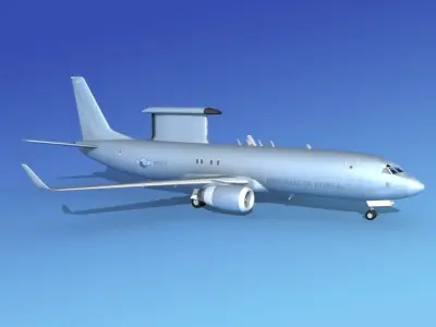 Boeing E-8 Posiedon AEWS Rep of Korea 3D model