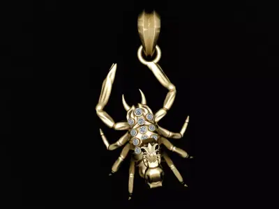 SCORPIO  PENDANT 3D PRINTABLE MODEL  3D print model
