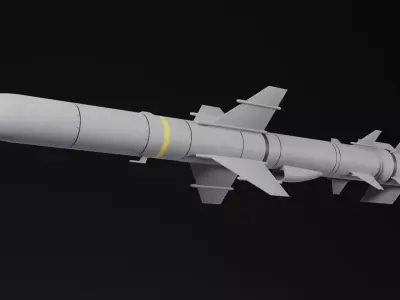ATMACA Anti-Ship Missile Game Ready Low-poly 3D model