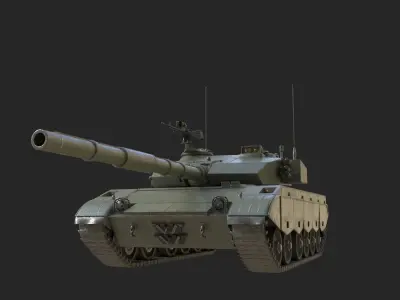 4 coatings of PLA Army ZTZ96A ZTZ-96A Main Battle Tank MBT Low-poly 3D model