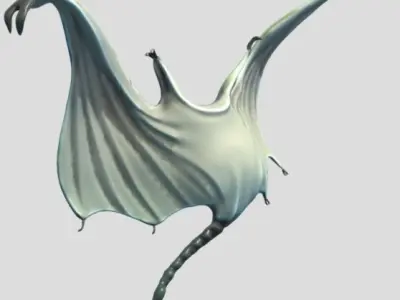 bat with no face Free 3D model