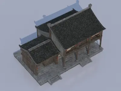 Old houses 3D model