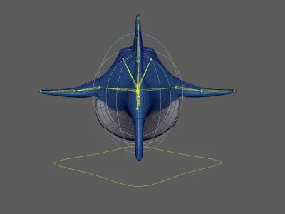 Rig Shark Low-poly 3D model