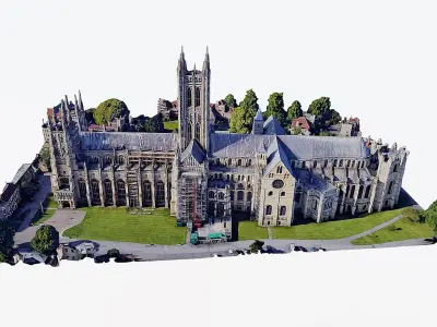 Canterbury Cathedral Low-poly 3D model