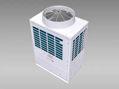 14hp Toshiba Carrier VRF Heat Recovery Outdoor Unit Low-poly 3D model