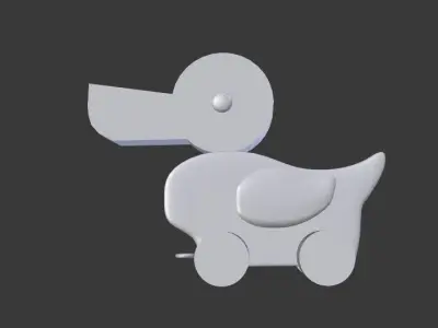 Duck Toy Low-poly 3D model