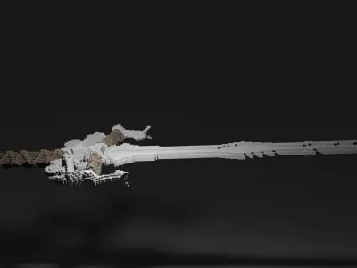 Knight Voxel Sword - Free 3D model