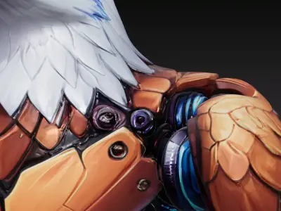 Sci-Fi Robotic Eagle Mech Bird Character 3D print model