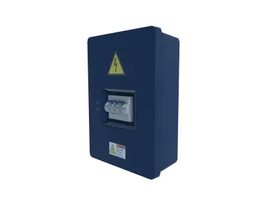 Electric panel Low-poly 3D model