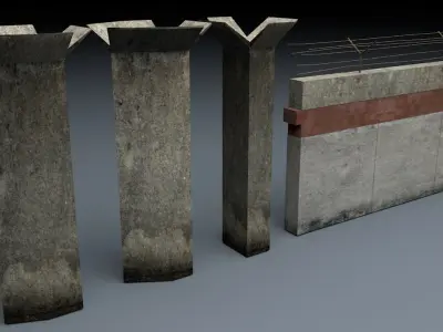 Berlin Wall 1st gen Element 3D model