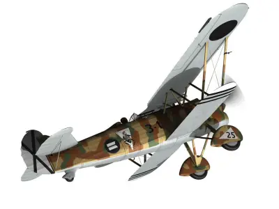 Fiat CR 32 - Italy Air Force - XVI Gruppo 3D model