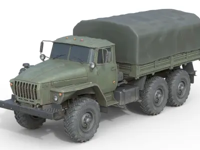 5 Military Vehicles Collection v28 Low-poly 3D model
