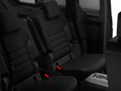 VW T7 Multivan Long HQ Interior 2025 3D model