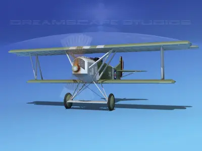 Fokker D-VII V11 RAF 1919 3D model