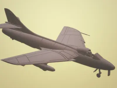 HAWKER HUNTER GA-11 1-72 SCALE HIGHLY DETAILED MODEL 3D print model
