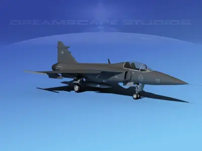 SAAB JAS 39 Gripen V09 3D model
