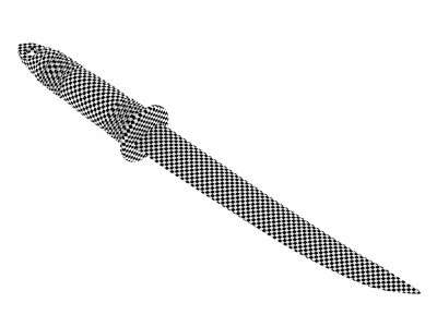 battle knife v8 3D model