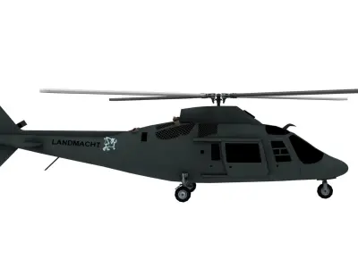 Lowpoly Hirundo A109 Helicopter 3D Model Low-poly 3D model
