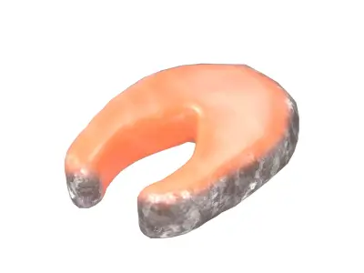 Salmon Steak v1 001 Low-poly 3D model