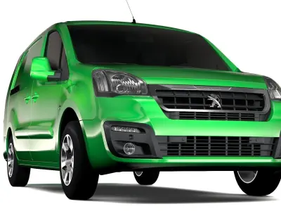 Peugeot Partner Van L2 2slidedoors 2017 3D model