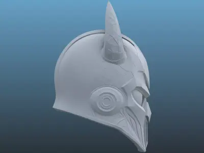 High-Detail Cybernetic Helmet PM-83 3D print model