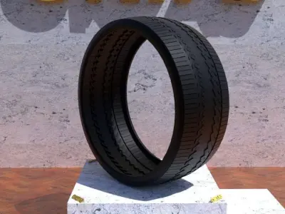 ORTAS TIRE NO 46 GAME READY Low-poly 3D model