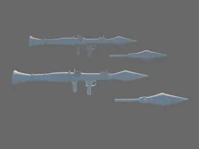 RPG-7 Launcher Free low-poly 3D model