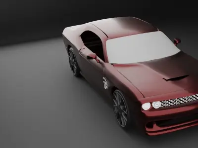 Dodge Challenger Free Free low-poly 3D model