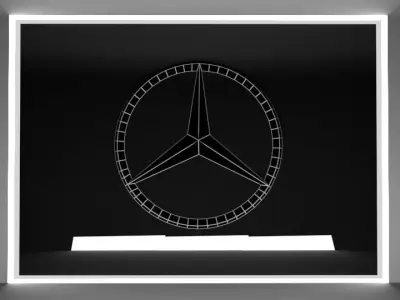 MERCEDES LOGO Low-poly 3D model