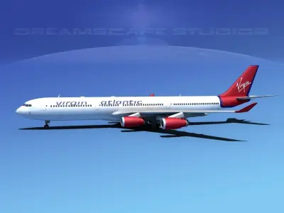 Airbus A340-600 Virgin Atlantic 3D model