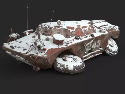 FUG OT 65 Destroyed Snow 3D model