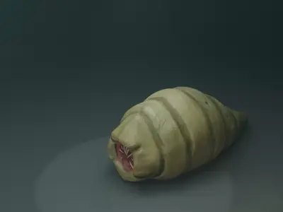 Worm Alien Low-poly 3D model
