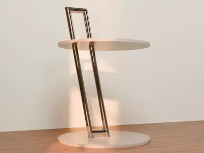 Art Deco style Side Table - Pedestal Table Free 3D model