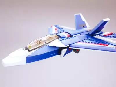 Lego creator  Plane 31039 3d model and bricks animation 3D model