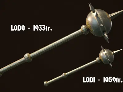 Mace 14 Low-poly 3D model
