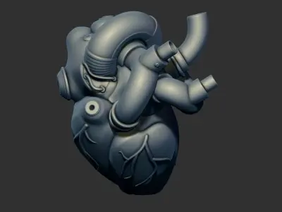 Robot Heart  3D print model