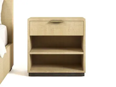 RAFFIA BED  NIGHSTAND  Free 3D model