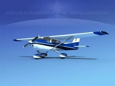 Cessna 172 Skyhawk 1976 V12 3D model