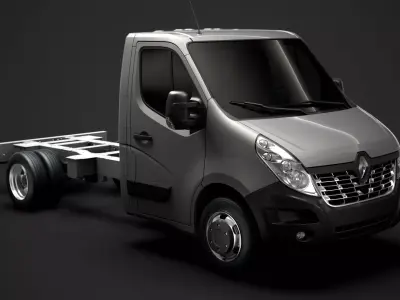 Renault Master SingleCab DW E20 Chassis 2014 3D model
