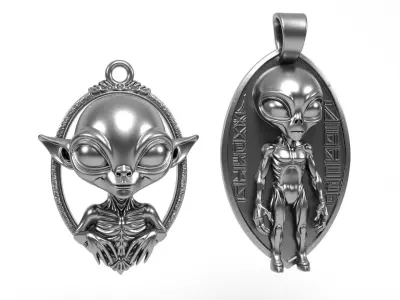 Aliens Pendants 2 3D print model