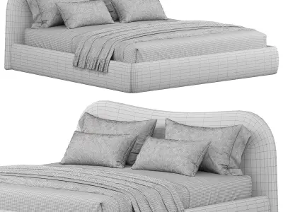 Aurore Bed By Bodema 3D model