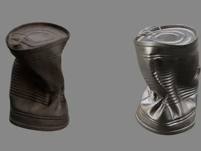 Crushed Food Can 03 3D model