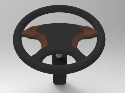Leather Steering Wheel 3D model