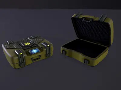 Various Scifi Crates Low-poly 3D model