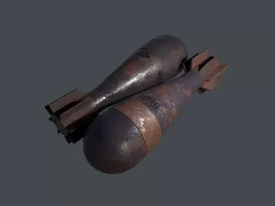 Mortar Projectile 60mm M69 3D model order
