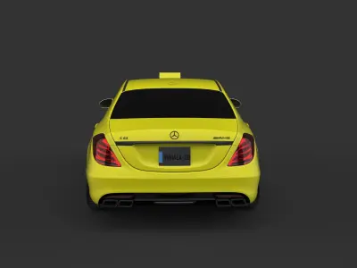 BENZ TAXI Free 3D model