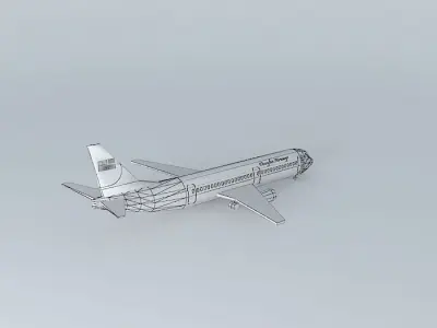 A Simple Aircraft painted into Douglas Airways Livery Free 3D model