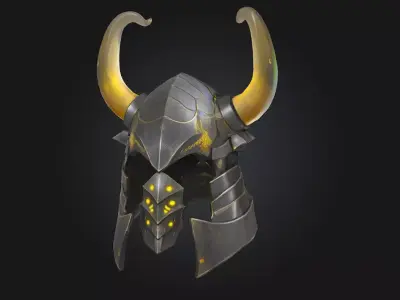 Inferno Helm Blazing Fury Forged in Flame 3D model